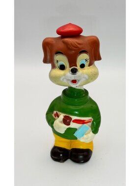 Vintage Alps Wiggles Waggles Dog A Wind-Up Toy Tested Working